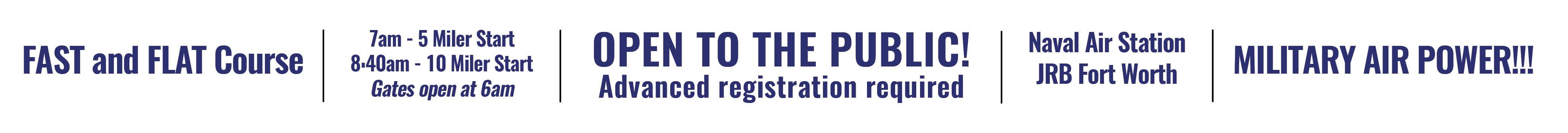 Fast and Flat Course Open to the Public, Advanced Registration Required, NAS JRB Fort Worth, Military Air Power
